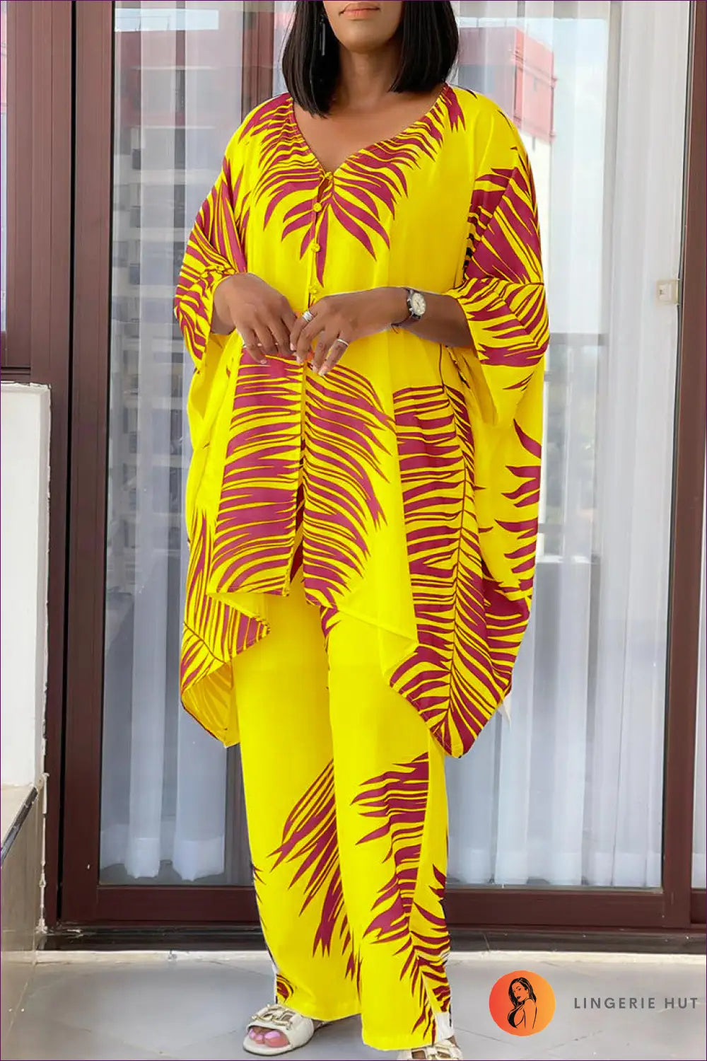 Tropical Print Kaftan Co-ord Set - Effortless Elegance for All Season, Boho, Casual, co Ord, Glamour