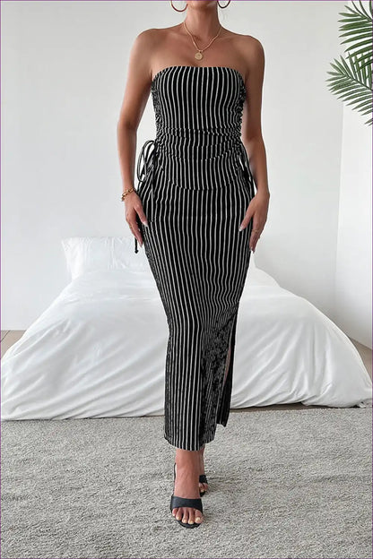 Tube Top with Midi Skirt Set - Summer Confidence for All Season, Bodycon, Casual, co Ord, Cutout