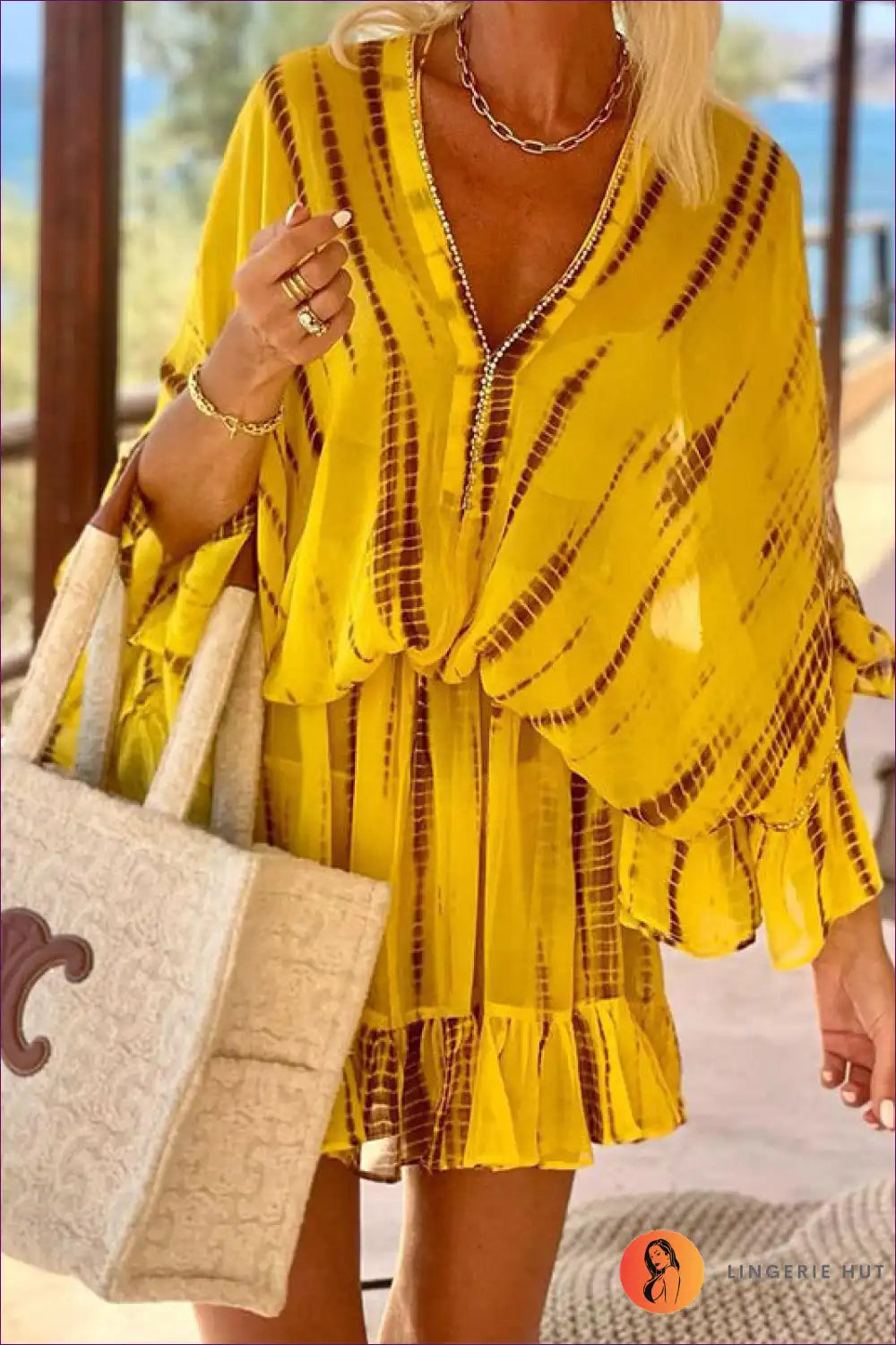 Tunic Dress with Embroidered Trim - Bohemian Luxury for A-line, Boho, Casual, Cotton,