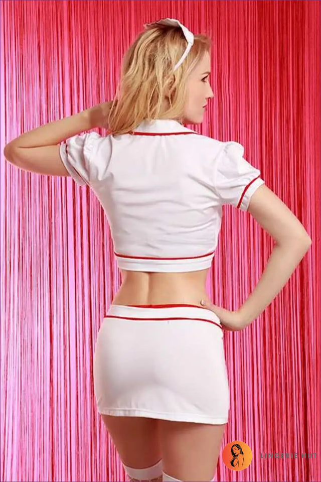 Nurse Costume Mini Skirt Set - Fantasy Roleplay Ready