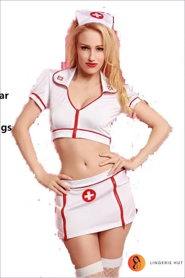 Nurse Costume Mini Skirt Set - Fantasy Roleplay Ready