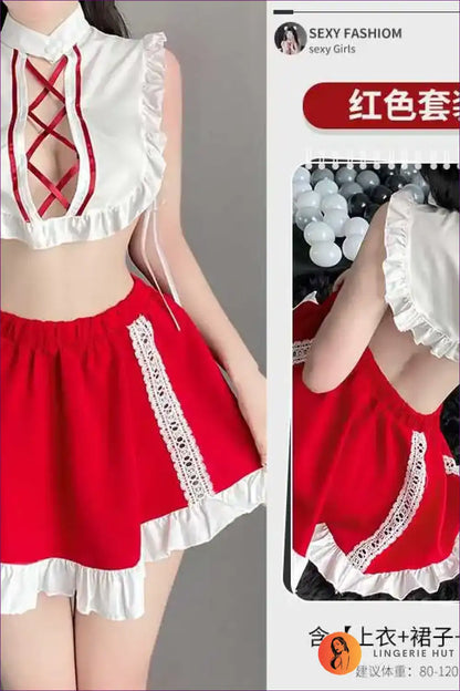 Two-piece Maid Uniform Costume for Spicy Cosplay Nights co Ord, Costume, just In, Maid, Night