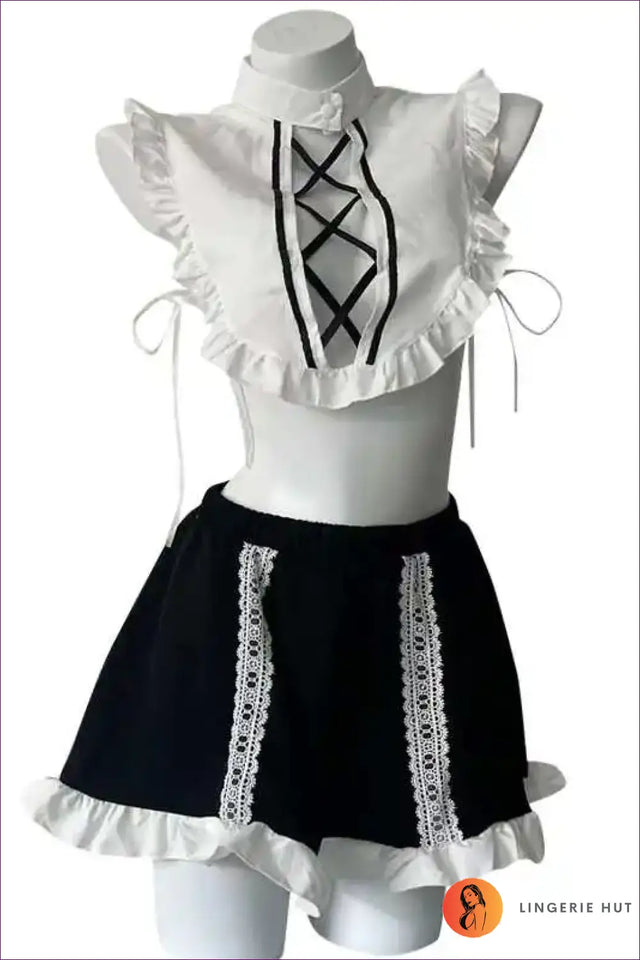 Maid Costume Two-Piece Co Ord - Fantasy Roleplay Ready