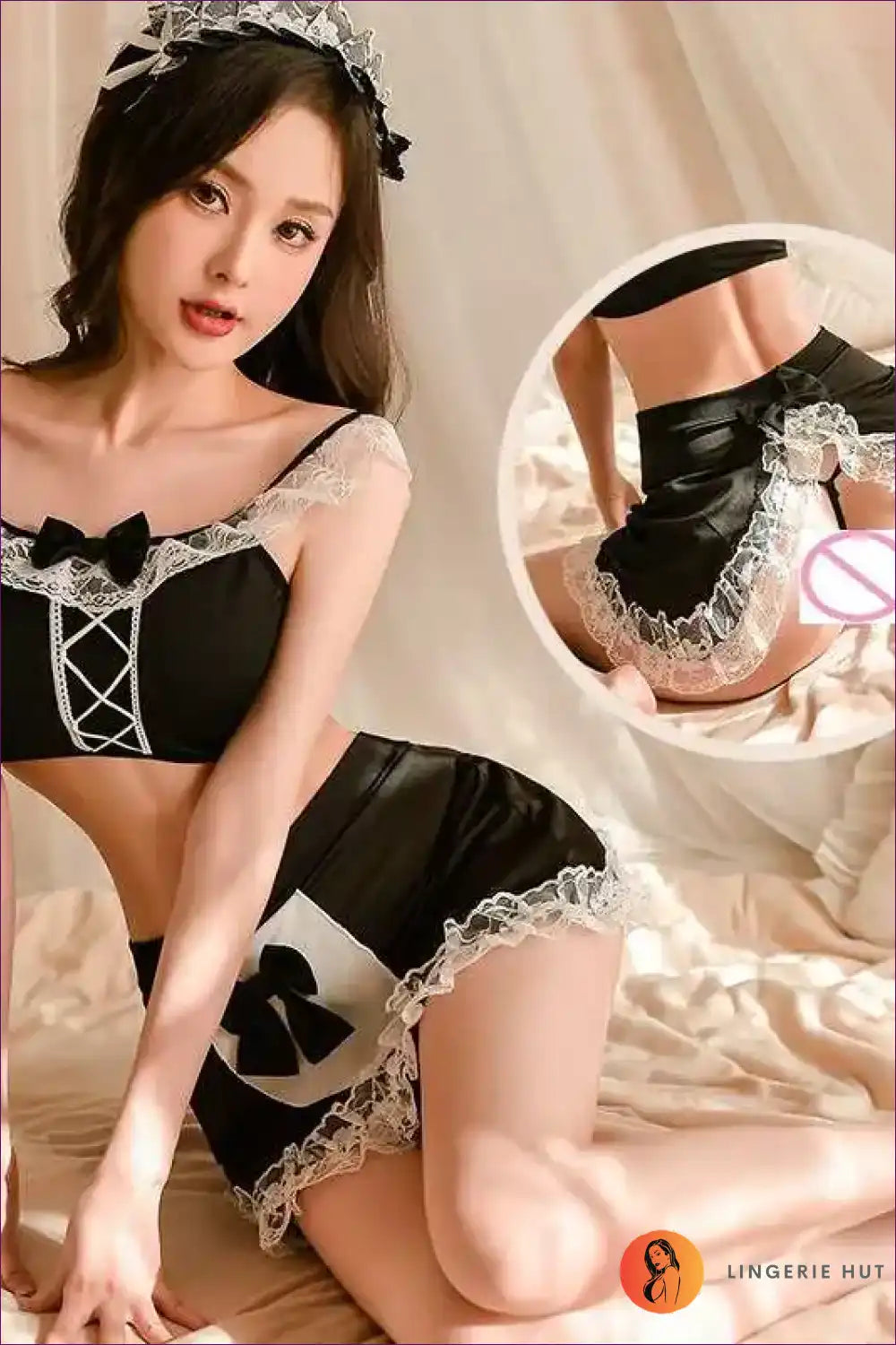 Two-piece Roleplay Maid Bunny Uniform for Club Cosplay Bunny, Clubwear, Costume, just In,