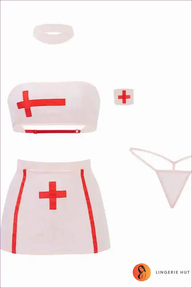 Nurse Costume Two-Piece Set - Fantasy Roleplay Ready