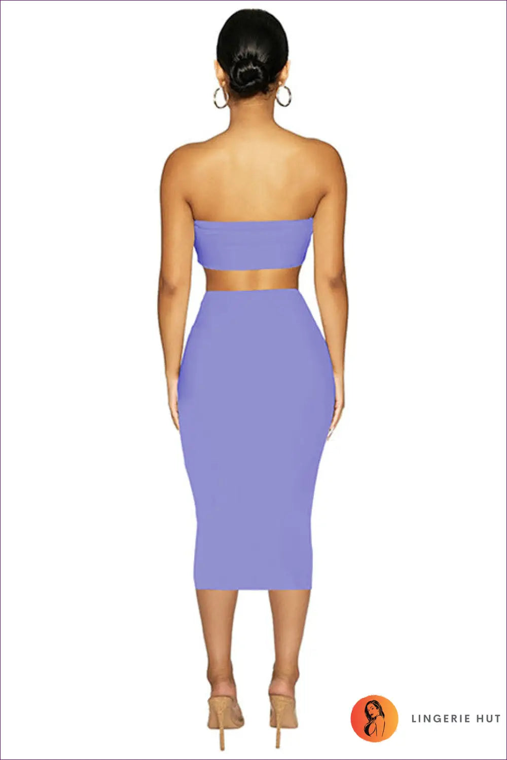 Two-piece Set with Bandeau Top - Confident Evenings - co Ord - Lingerie Hut - All Season • Bodycon • Casual • Cutout
