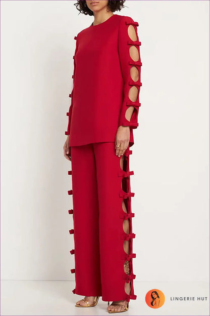 Two-piece Set with Bow Details - Playful Sophistication - co Ord - Lingerie Hut - All Season • Autumn • Casual