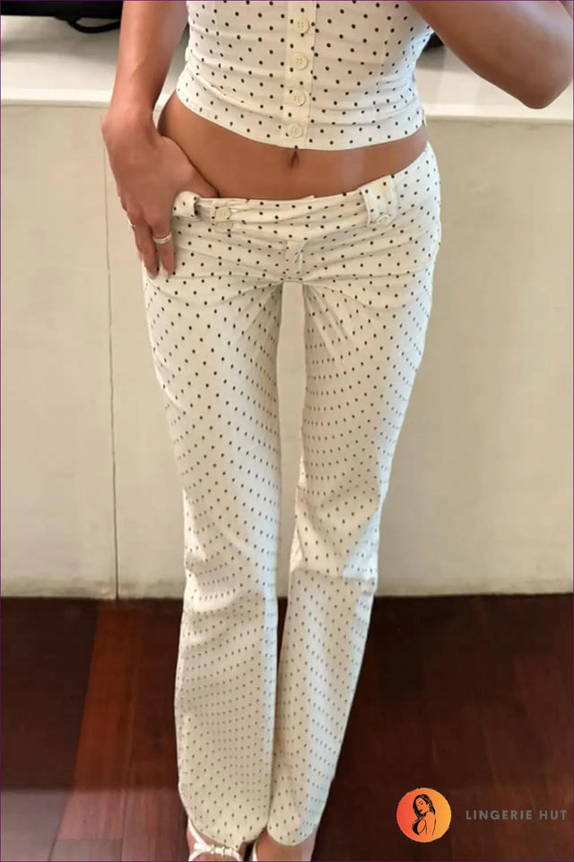 Polka Dot Co Ord Set - Effortless Vintage Glamour