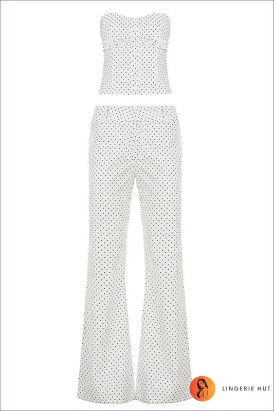 Two-piece Set with Button Details - Vintage Charmer - s / White Suit - co Ord - Lingerie Hut - Casual • Everyday