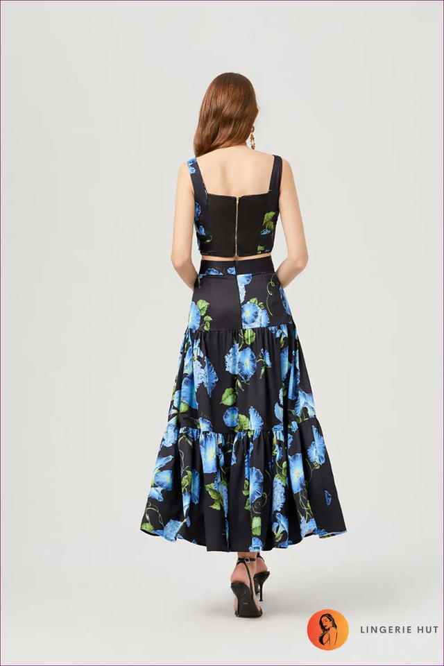 Floral Bustier Co Ord Set - Summer Festival Ease