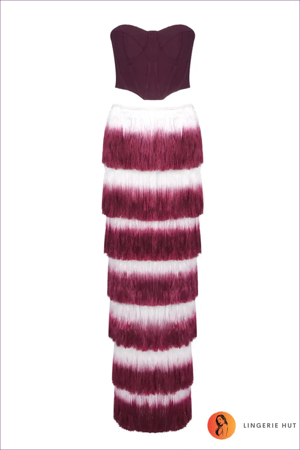 Two-piece Set with Fringe Details - Statement Making - Xs / Gradient - co Ord - Lingerie Hut - All Season • Clubwear