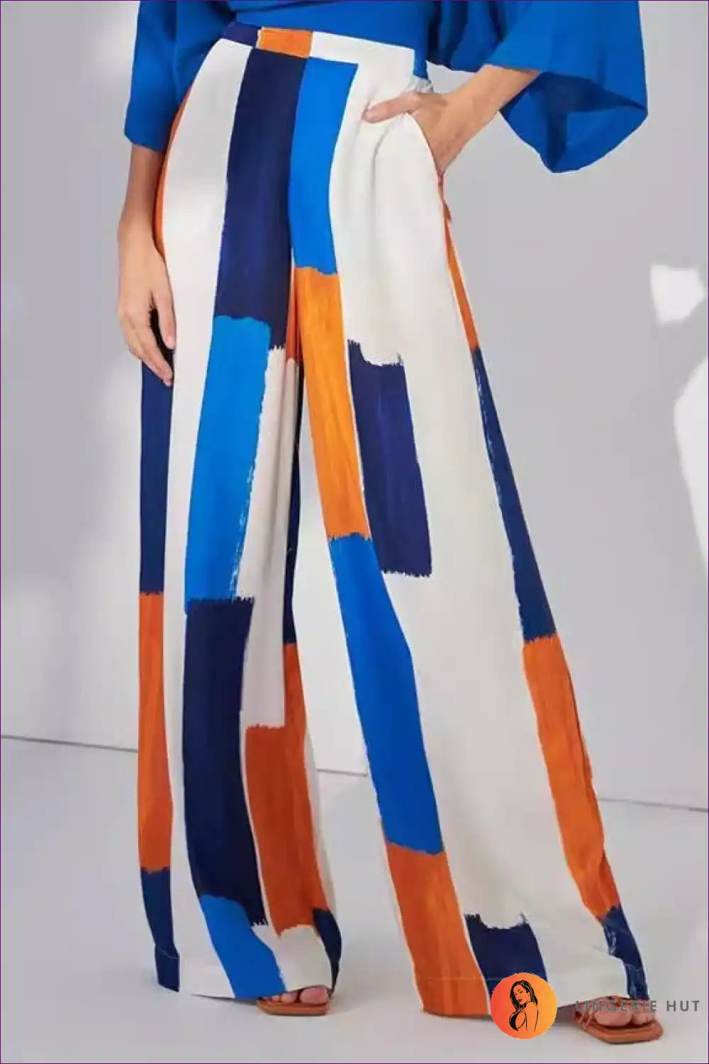 Two-piece Set with Geometric Print - Modern Professional for Autumn, Casual, co Ord, Everyday,