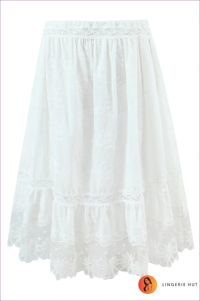 Two-Piece Lace Crop Top and Skirt Set