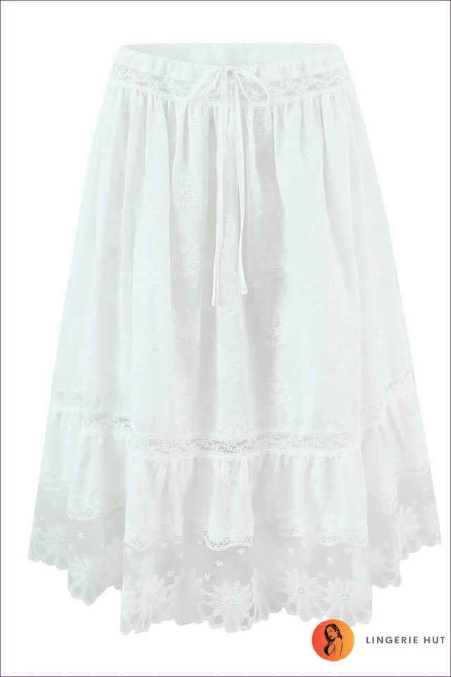Two-Piece Lace Crop Top and Skirt Set