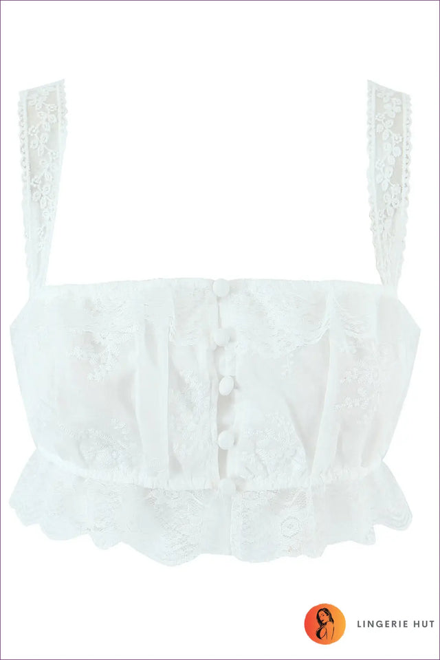 Two-Piece Lace Crop Top and Skirt Set