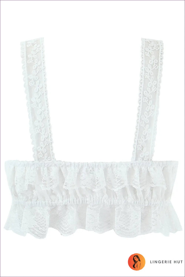 Two-Piece Lace Crop Top and Skirt Set
