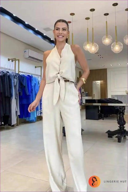 Two-piece Set with Sleeveless Top - Contemporary Chic for All Season, Autumn, Casual, co Ord, Everyday