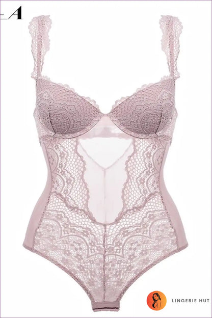 Elevate Your Style With Our Underwire Lace Sheer Bodysuit. Seductive And Sophisticated, Perfect For