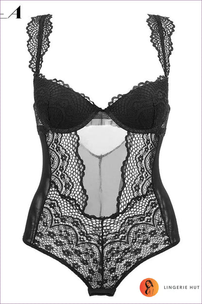 Elevate Your Style With Our Underwire Lace Sheer Bodysuit. Seductive And Sophisticated, Perfect For