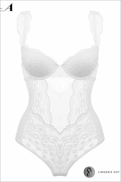 Elevate Your Style With Our Underwire Lace Sheer Bodysuit. Seductive And Sophisticated, Perfect For