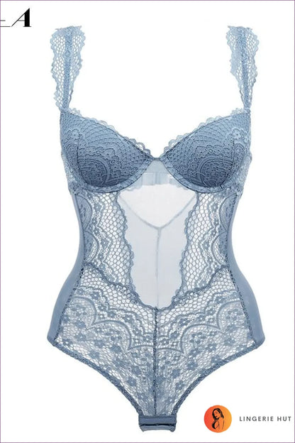 Elevate Your Style With Our Underwire Lace Sheer Bodysuit. Seductive And Sophisticated, Perfect For