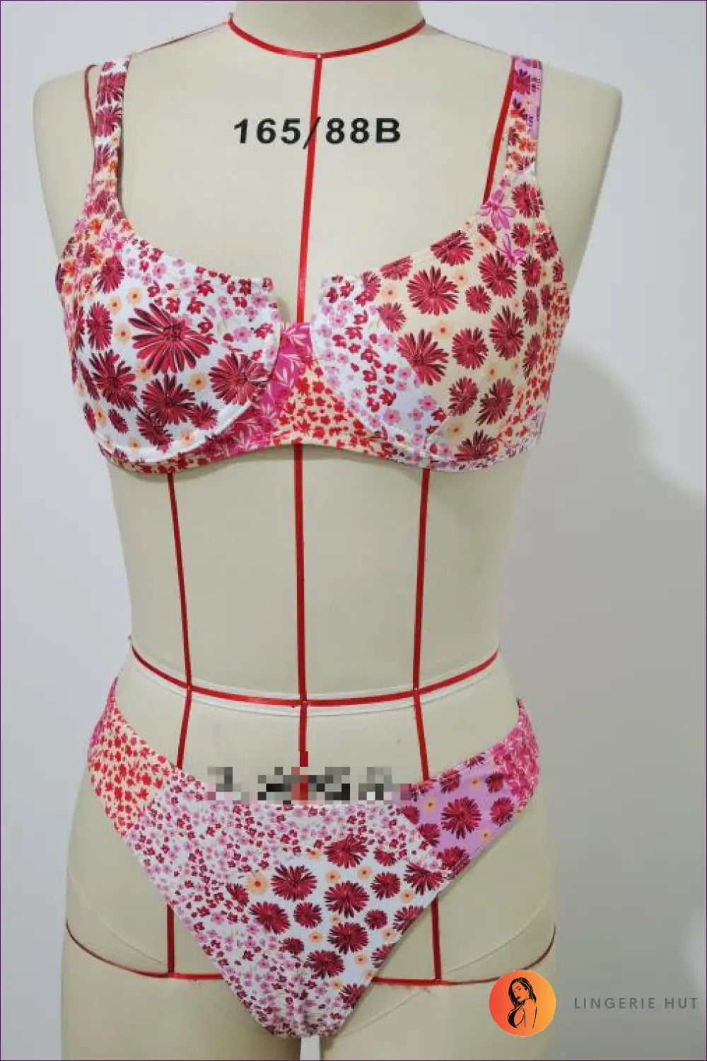 Underwire Push-up Bikini with High-waisted Bottoms - Vacation Ready - s / Multi-2 - Beachwear • Boho