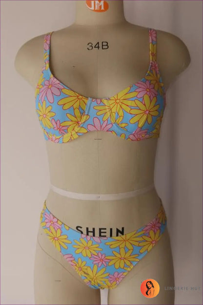 Underwire Push-up Bikini with High-waisted Bottoms - Vacation Ready - s / Multi-3 - Beachwear • Boho