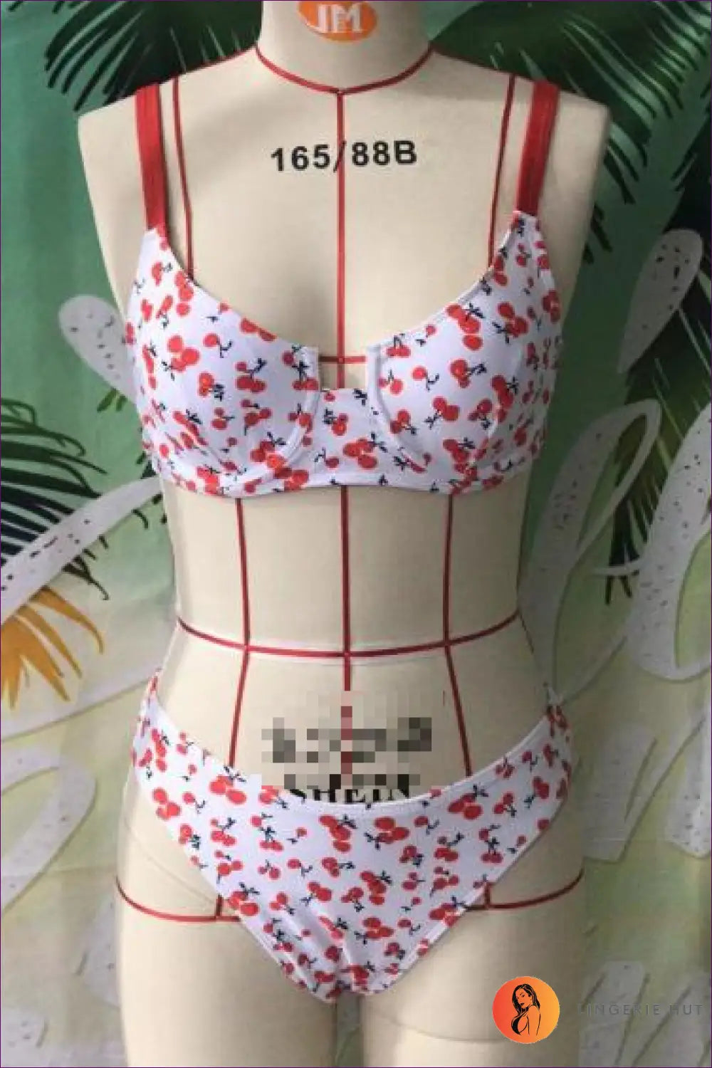 Underwire Push-up Bikini with High-waisted Bottoms - Vacation Ready - m / Multi-1 - Beachwear • Boho