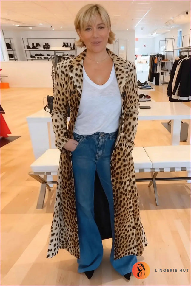 Velvet Leopard Longline Jacket - Understated Glamour