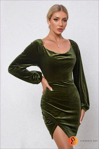 Add Our Velvet Vixen Split Dress To Your Wardrobe And Prepare Be The Center Of Attention. This Isn’t Just