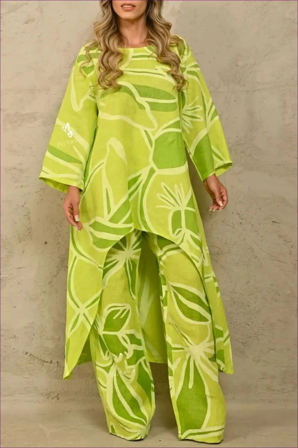 Vibrant Green Floral Co-ord Set - Effortless Elegance for Boho, Casual, co Ord, Cotton, Everyday