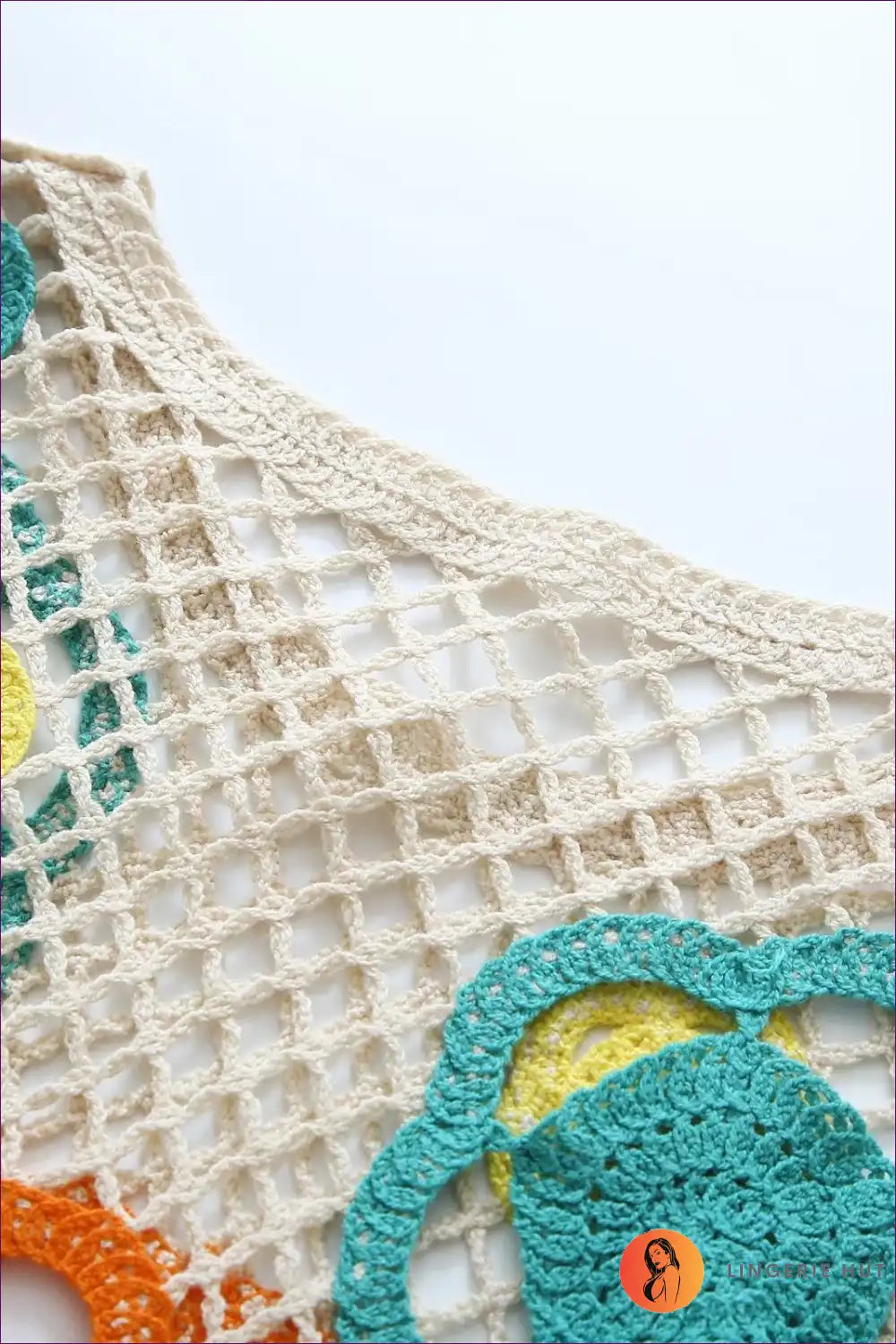 Embrace Your Seductive Side With Our Vibrant Mesh Crochet Color Short Bodycon Dress. Designed To Make