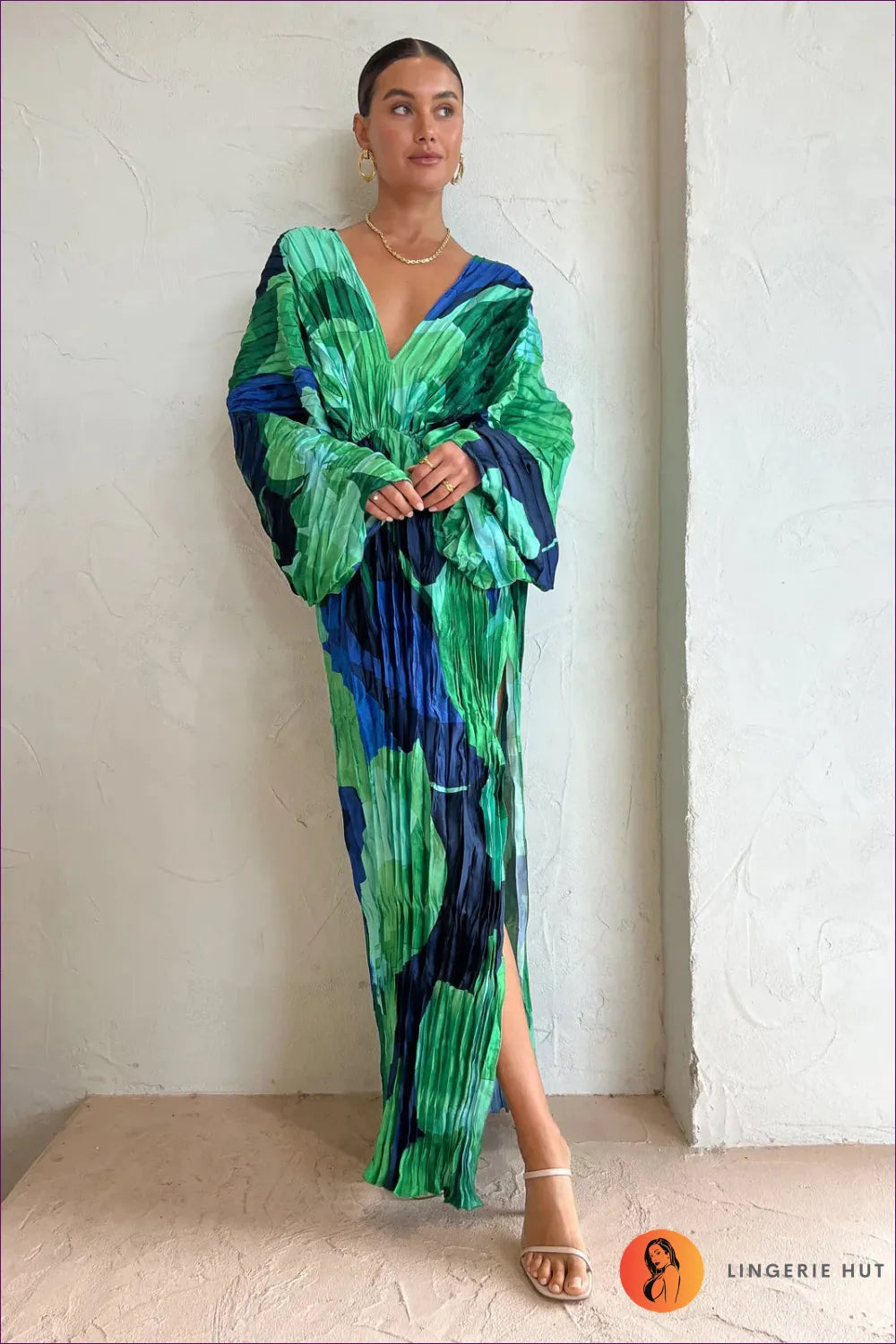 Vibrant Plunge Maxi Dress – Island Goddess