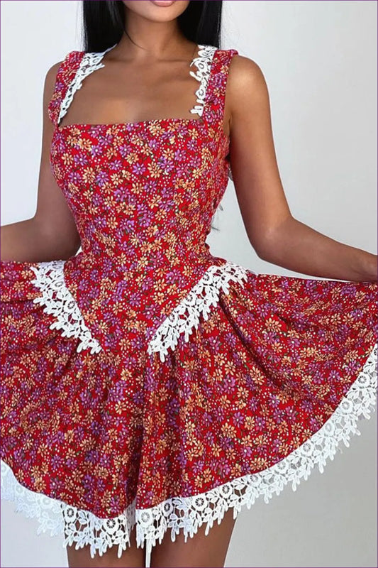 Vintage Floral Lace Dress - Timeless Charm