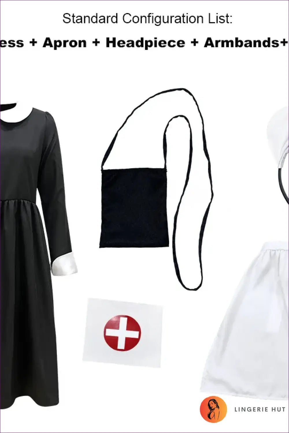 Vintage Nurse Costume with Peter Pan Collar - Classic Devotion - Halloween • just in • Party • Role Play - Lingerie Hut