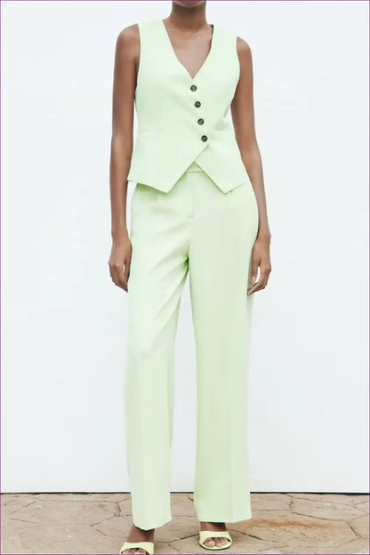 Waistcoat Set with Tailored Trousers - Executive Presence - co Ord - Lingerie Hut - All Season • Autumn • Casual