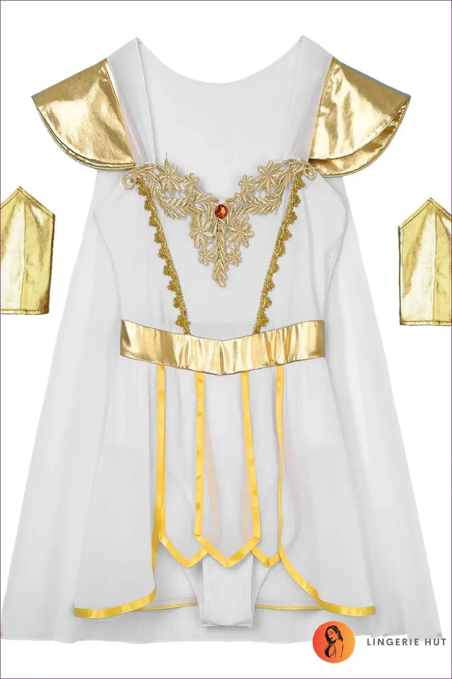 Warrior Goddess Costume with Metallic Cape - Empowered Icon
