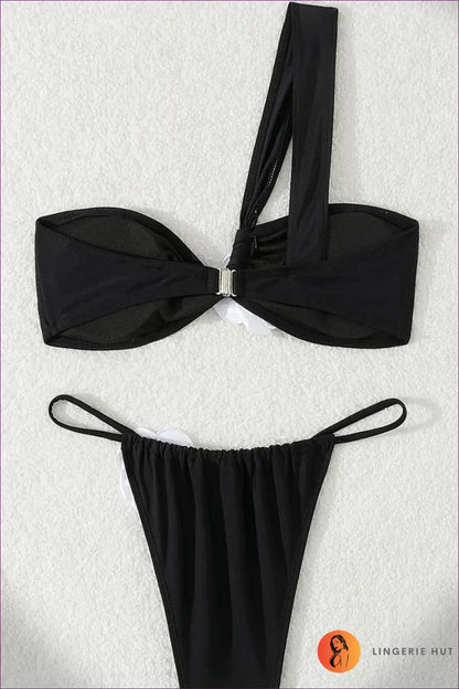 White Floral One-shoulder Bikini - Bloom In Style