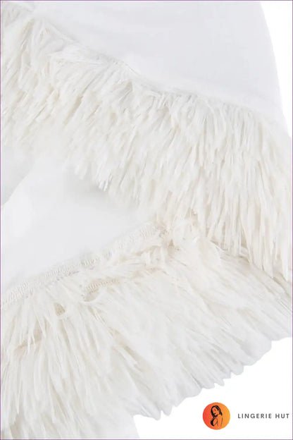 Turn Heads This Winter With Lingerie Hut’s White Furry Mini Dress. Embrace The Season Luxury, Style,