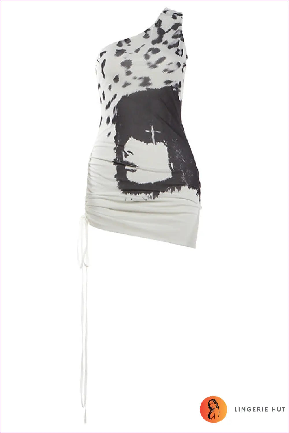 White one Shoulder Bodycon Dress with Tie Detail - Confident Evenings - s / Date Night • Dresses • Evening Wear