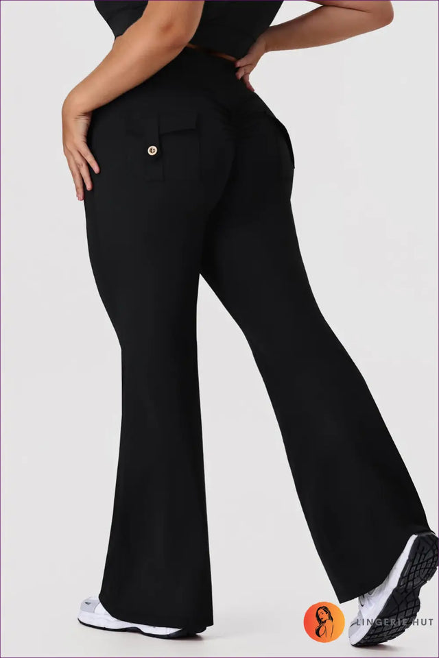 High Waisted Flared Leggings - Effortlessly Polished Comfort