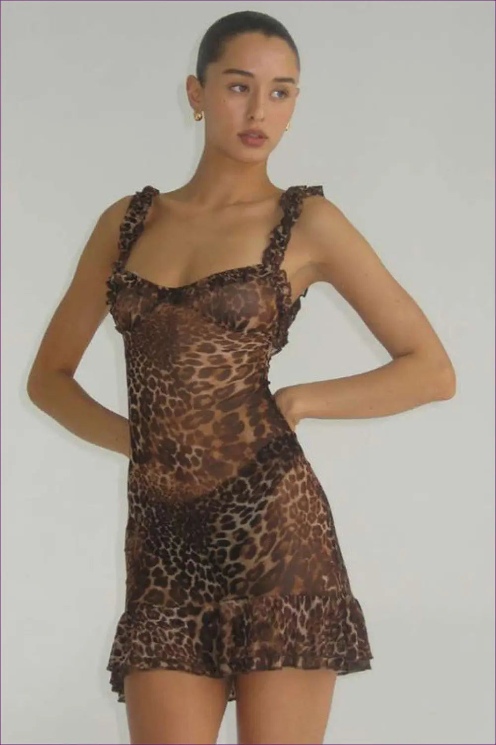 Wild Leopard Print Mini Dress - Fierce & Flirty for Animal, Bodycon, Clubwear, Dress, Glamour