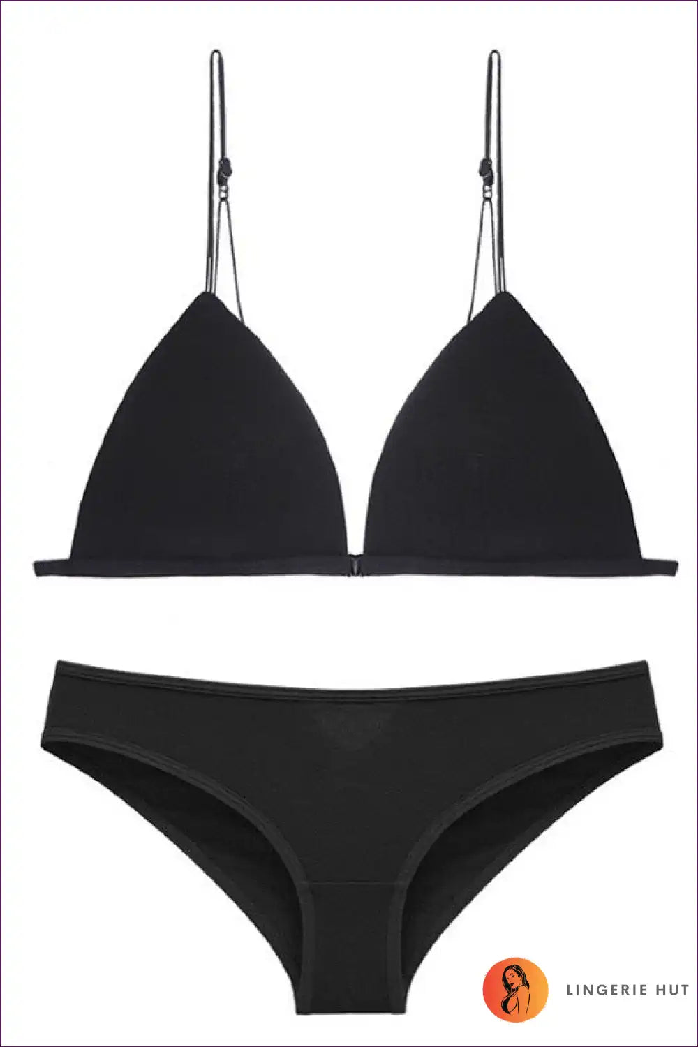 Wireless Push-up Bra Set with Triangle Cups - Effortless Comfort for Set, Casual, Everyday, just In, Lingerie