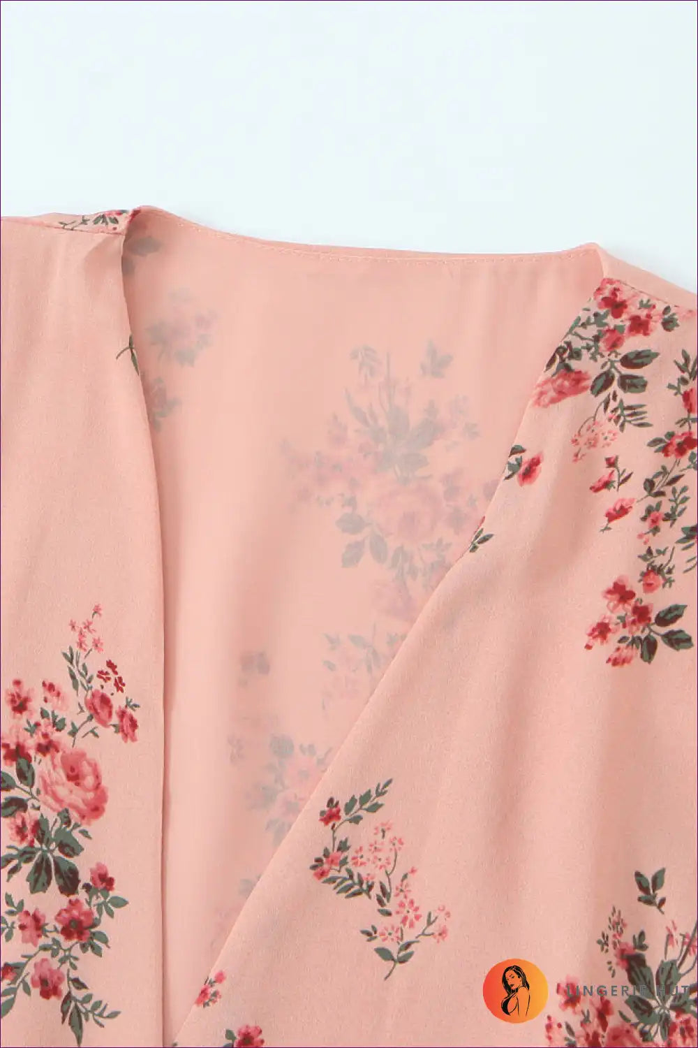 Wrap Dress with Floral Print - Effortless Garden Party for A-line, Boho, Casual, Dress, Everyday