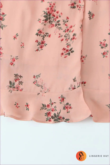 Wrap Dress with Floral Print - Effortless Garden Party for A-line, Boho, Casual, Dress, Everyday