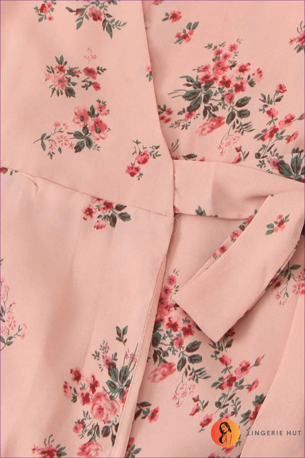 Wrap Dress with Floral Print - Effortless Garden Party for A-line, Boho, Casual, Dress, Everyday