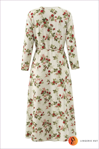 Wrap Dress with Tie Waist Detail - Effortless Grace - Casual • Cotton • Dresses • Everyday - Lingerie Hut