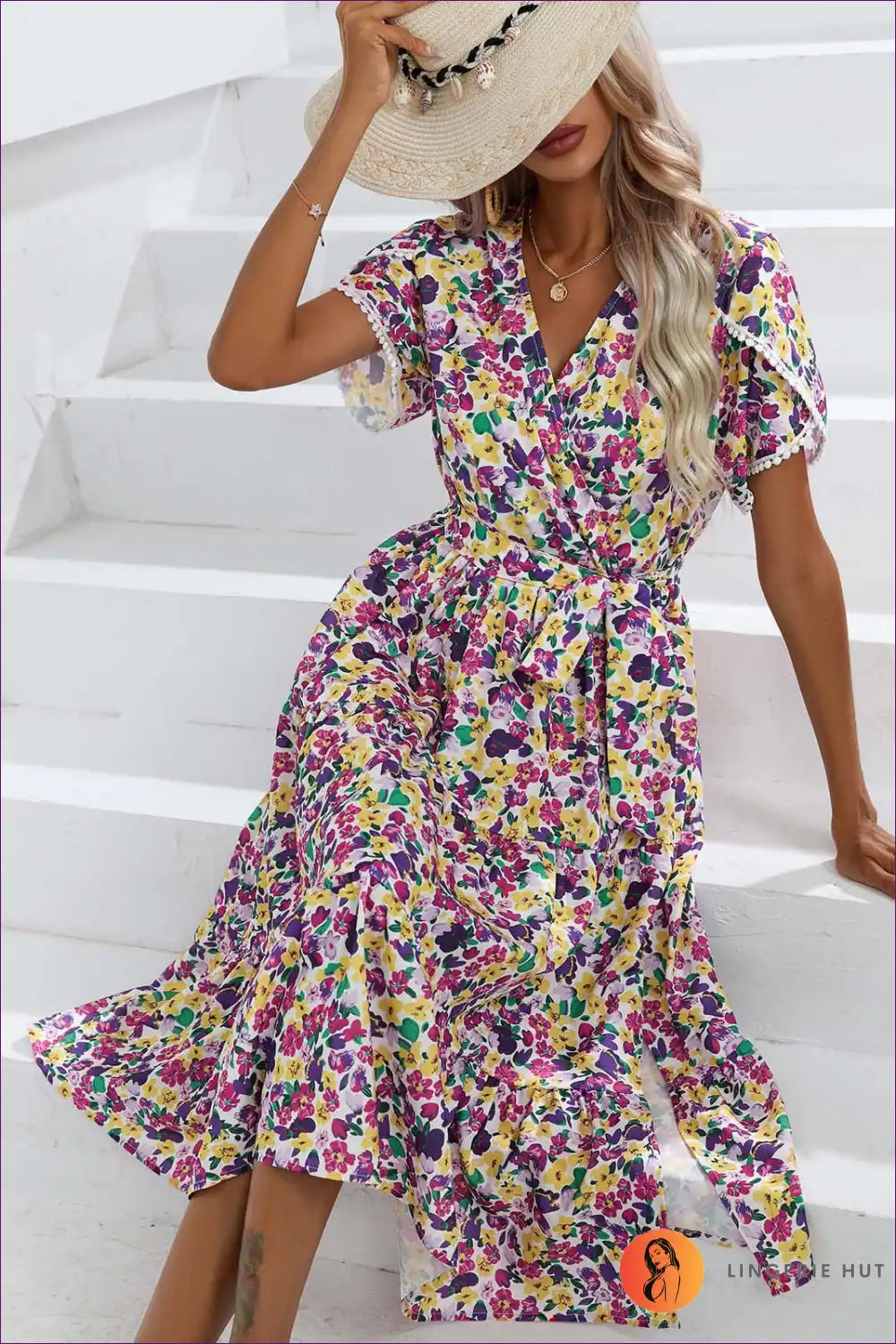 Wrap Dress with Tie Waist - Effortless Sophistication for A-line, All Season, Autumn, Casual,