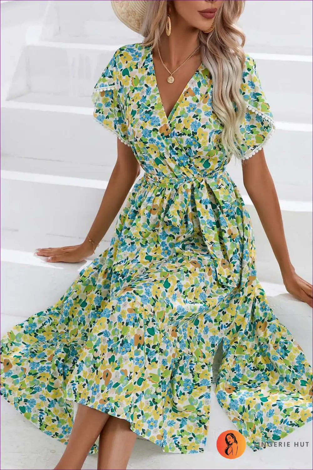 Wrap Dress with Tie Waist - Effortless Sophistication for A-line, All Season, Autumn, Casual,