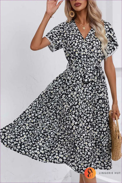 Wrap Dress with Tie Waist - Effortless Sophistication for A-line, All Season, Autumn, Casual,